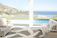 Blevins Coastal Light Gray & White Area Rug