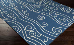 Bleckley Coastal Ink/White Area Rug