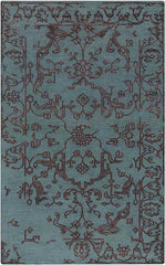 Boligee Traditional Teal Area Rug