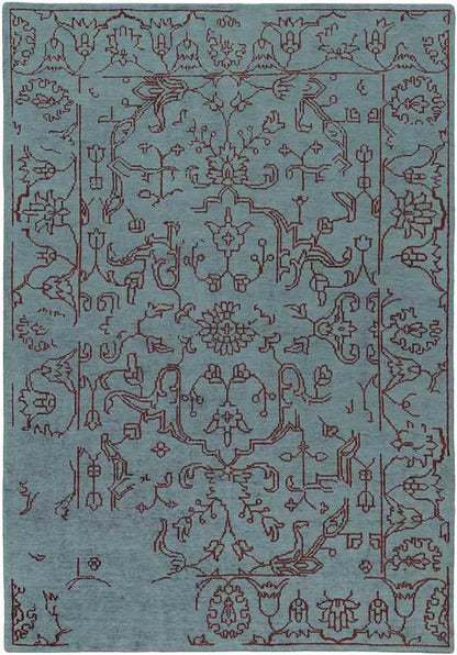 Boligee Traditional Teal Area Rug