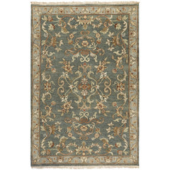 Bowdon Traditional Dark Green Area Rug