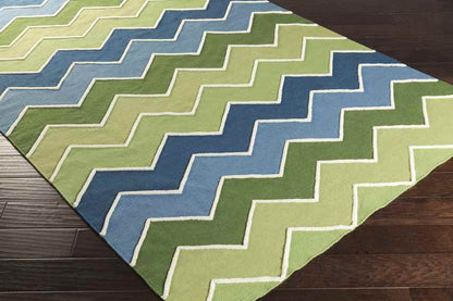 Branford Modern Green Area Rug