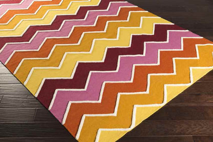 Branford Modern Orange/Pink/Yellow Area Rug