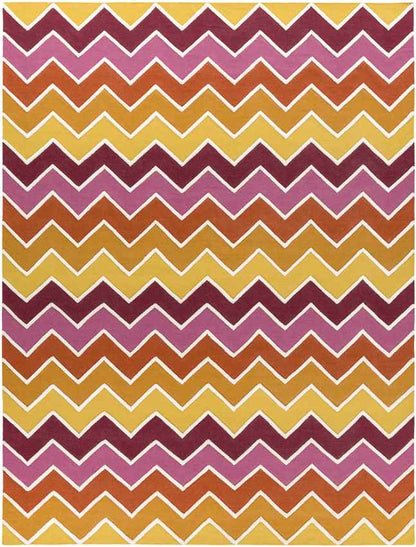 Branford Modern Orange/Pink/Yellow Area Rug