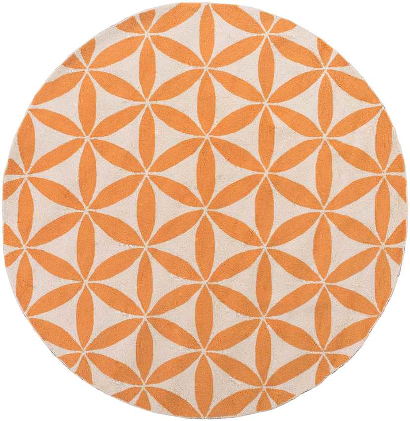Brevard Modern Beige/Orange/Teal Area Rug