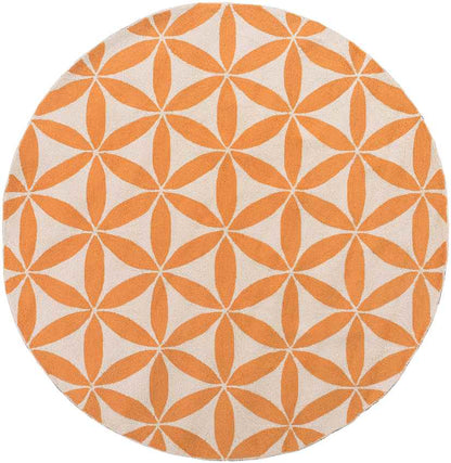Brevard Modern Beige/Orange/Teal Area Rug