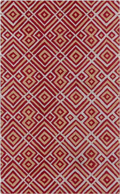 Brewton Modern Red Area Rug