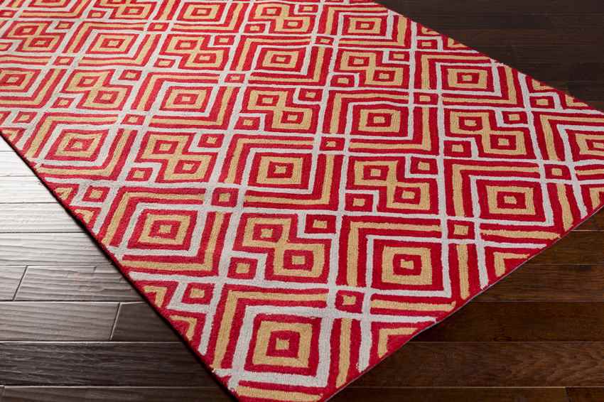 Brewton Modern Red Area Rug
