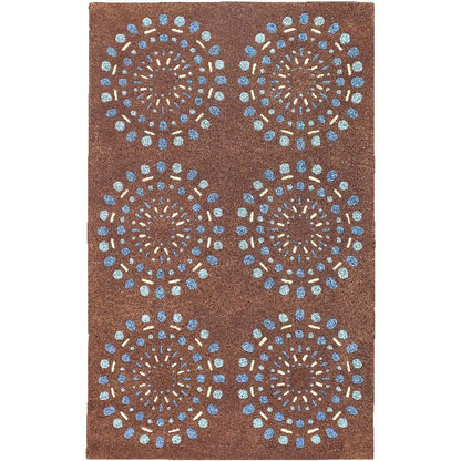 Wisch Cottage Dark Brown Area Rug