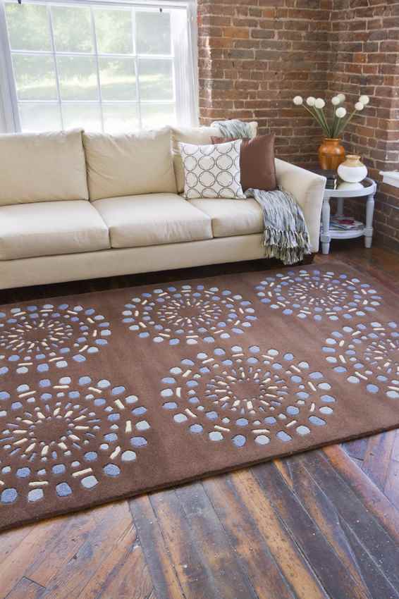 Wisch Cottage Dark Brown Area Rug
