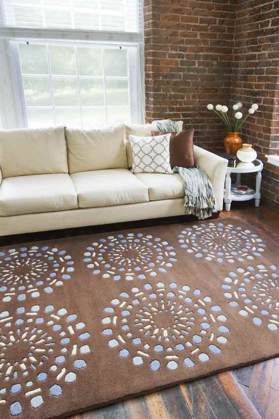 Wisch Cottage Dark Brown Area Rug