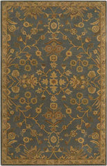 Rossburn Traditional Charcoal/Tan Area Rug