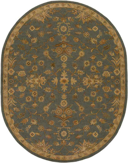 Rossburn Traditional Charcoal/Tan Area Rug