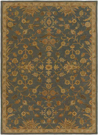 Rossburn Traditional Charcoal/Tan Area Rug