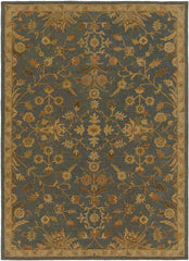 Rossburn Traditional Charcoal/Tan Area Rug