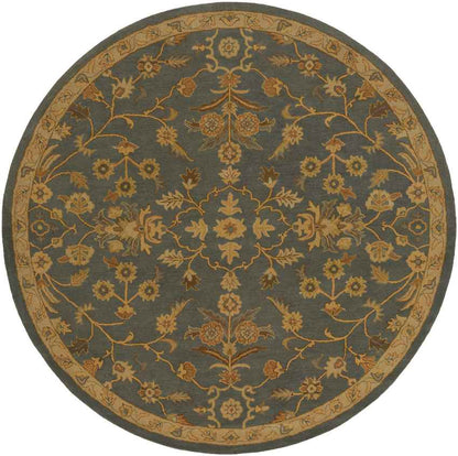 Rossburn Traditional Charcoal/Tan Area Rug