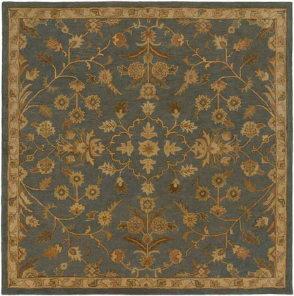 Rossburn Traditional Charcoal/Tan Area Rug