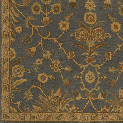 Rossburn Traditional Charcoal/Tan Area Rug