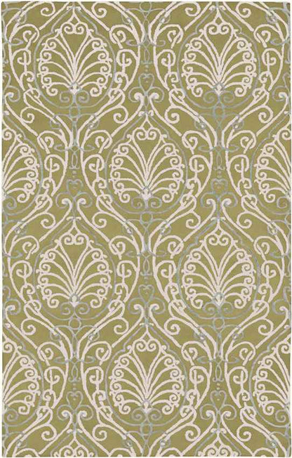 Callahan Traditional Ivory/White/Sky Blue Area Rug