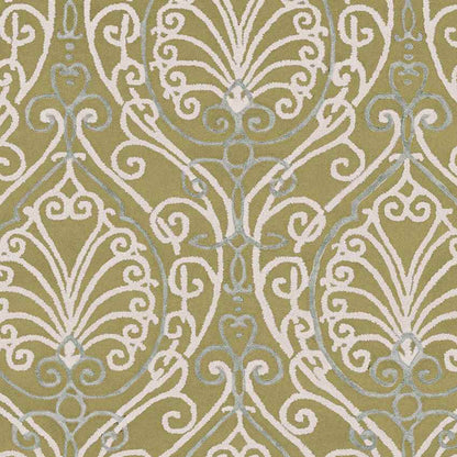 Callahan Traditional Ivory/White/Sky Blue Area Rug