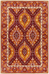 Chignik Traditional Burgandy Area Rug