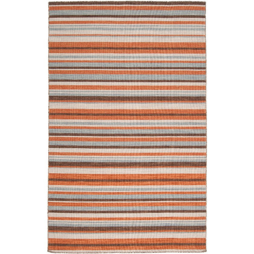 Citrus Modern Gray/Orange Area Rug