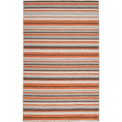Citrus Modern Gray/Orange Area Rug