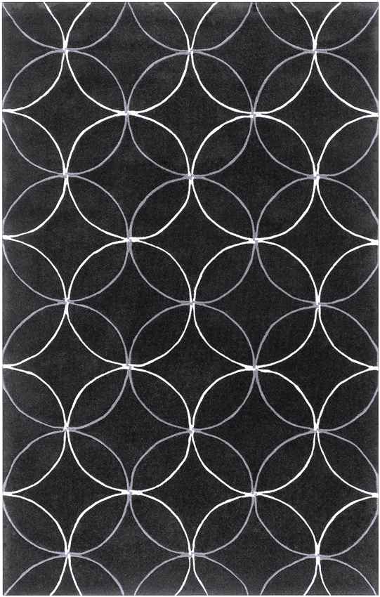 Vannes Modern Black/Charcoal Area Rug