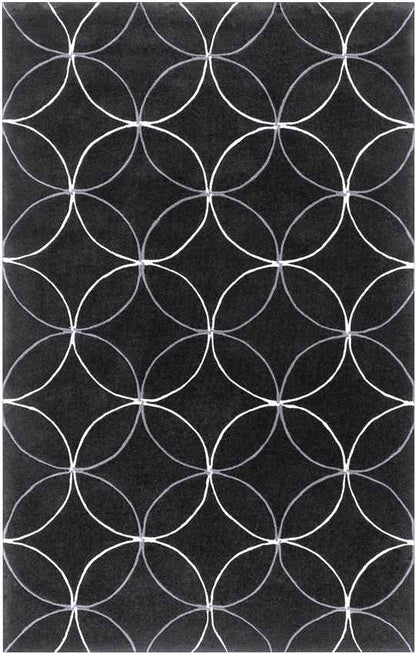 Vannes Modern Black/Charcoal Area Rug