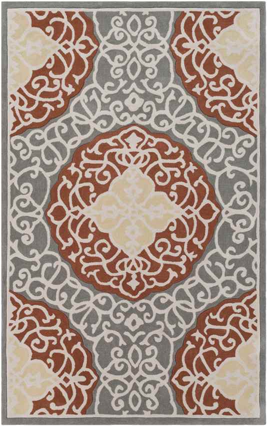 Vosseberg Traditional Camel/Gray Area Rug