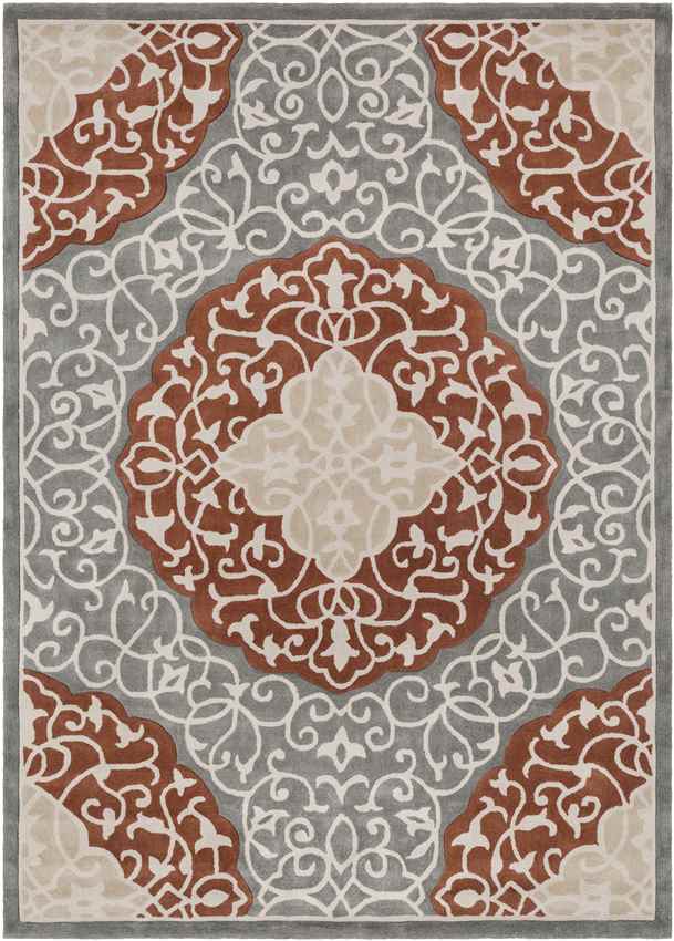 Vosseberg Traditional Camel/Gray Area Rug