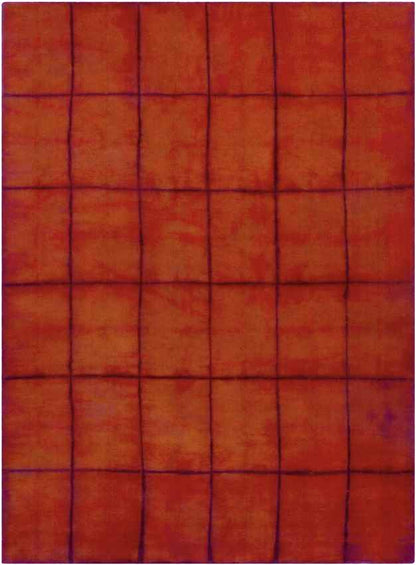 Conway Modern Burgundy Area Rug