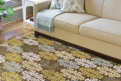 Creede Modern Brown/Pale Blue Area Rug
