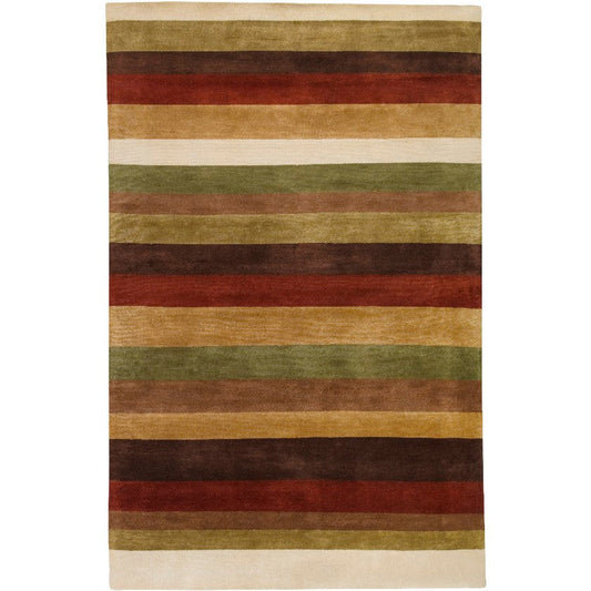 Dacula Modern Yellow/Red Area Rug