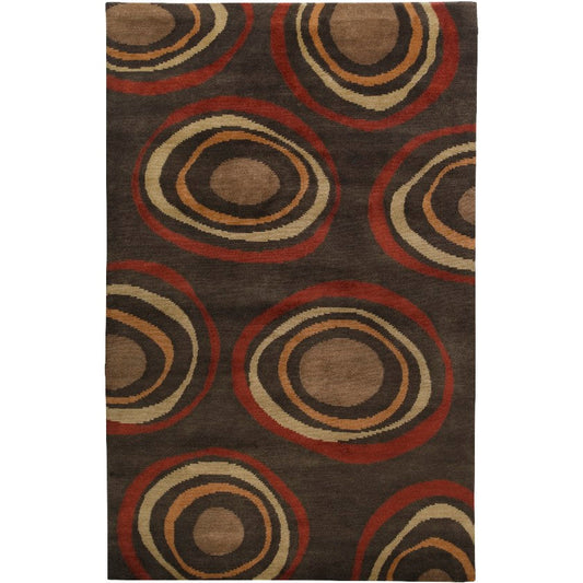 Dade Modern Dark Brown Area Rug