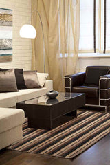 Dallas Modern Bean/Jet Black Area Rug