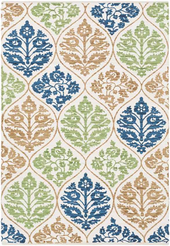 Dermott Cottage Green/Blue/Ivory Area Rug