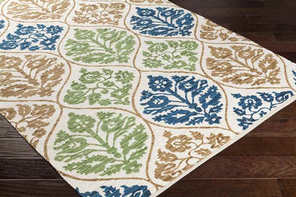 Dermott Cottage Green/Blue/Ivory Area Rug