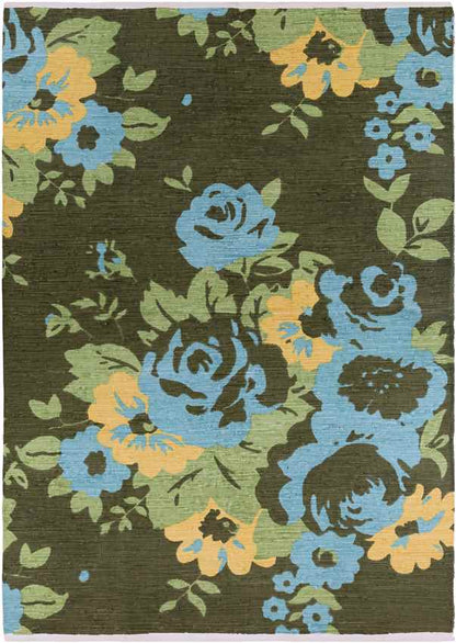 DeSoto Modern Green/Brown/Blue Area Rug