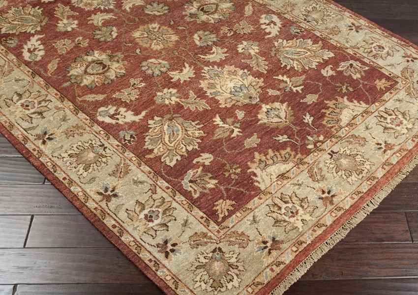 Dooling Traditional Burgundy Area Rug
