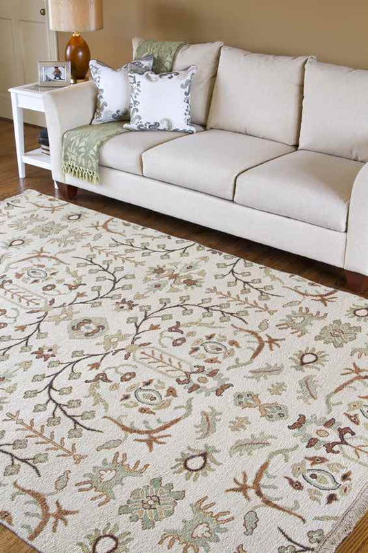 Duncan Traditional Beige Area Rug