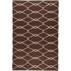Dunsmuir Modern Chocolate and Ivory Area Rug