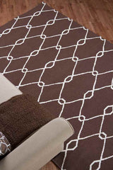 Dunsmuir Modern Chocolate and Ivory Area Rug