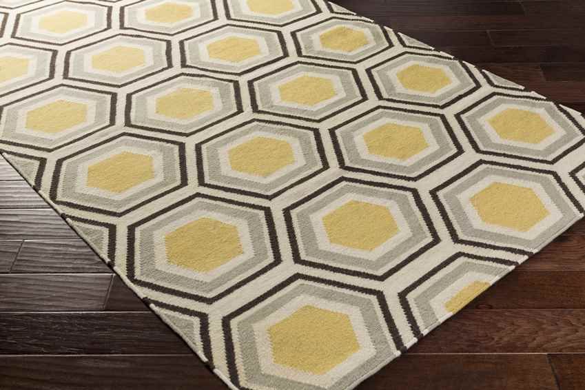 Dutton Modern Beige/Yellow/Black Area Rug