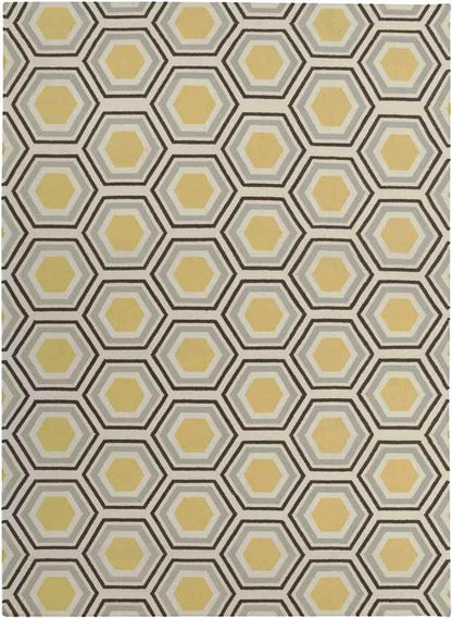 Dutton Modern Beige/Yellow/Black Area Rug