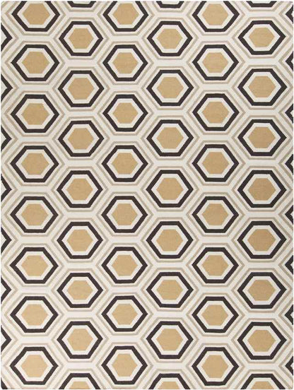 Dutton Modern Chocolate/Beige Area Rug