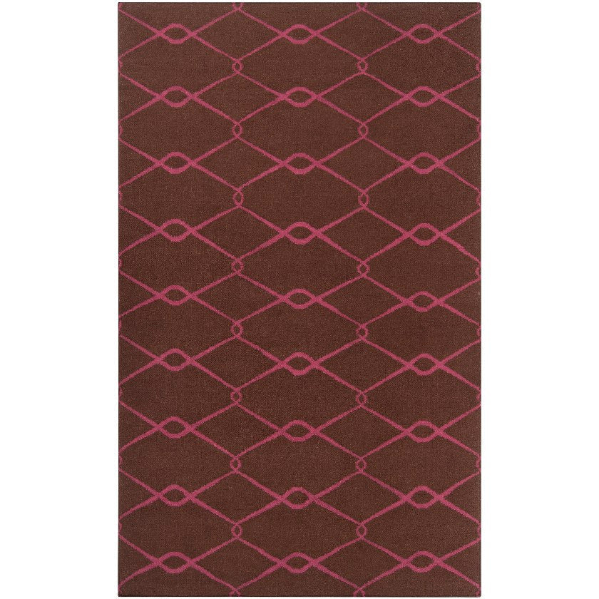 Dunsmuir Modern Dark Brown Area Rug