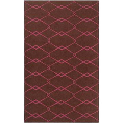 Dunsmuir Modern Dark Brown Area Rug