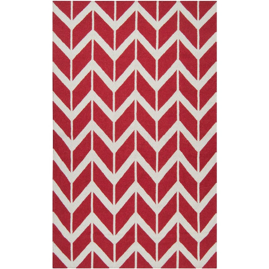 Dyer Modern Red Area Rug