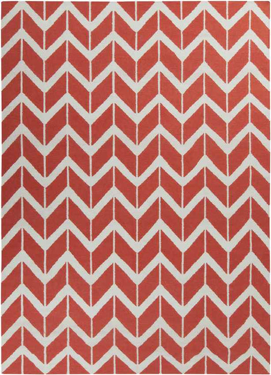 Dyer Modern Red/Bright Orange Area Rug